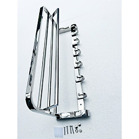 Mẫu Máng Khăn Đa Năng Cao Cấp Kibath Đế Đúc Móc Đúc Inox 304 KB-967