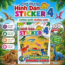 Sách - Hình dán Sticker Vương Quốc Khủng Long
