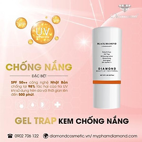 Kem chống nắng gel trap face & body 70g black diamond