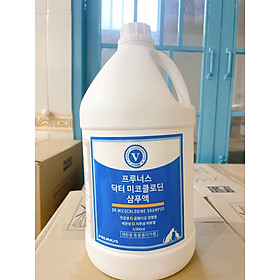 Sữa tắm trị nấm viêm da cho chó & mèo Prunus Dr.Micochlodine Shampoo Can 4 Lít