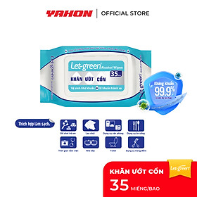 Khăn Ướt Cồn LET-GREEN 35 Miếng | Khử Khuẩn Tức Thì