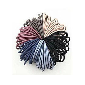 Set 100 dây chun buộc tóc trơn các màu