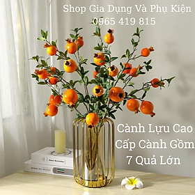  Cành Lựu 7 Quả xinh Xìu, Cành Lựu Trang Trí Ngày Tết