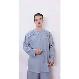 Đồ Lam Đi Chùa # Mẫu Vạt Hò - Màu Đất  Nút Thắt,Size 28 - 3 - 60kí  