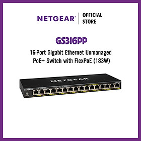 Mua Bộ Chia Mạng Để Bàn 16 Cổng 10/100/1000M PoE+ Gigabit Ethernet Unmanaged Switch Netgear GS316PP - Hàng Chính Hãng