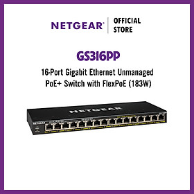 Mua Bộ Chia Mạng Để Bàn 16 Cổng 10/100/1000M PoE+ Gigabit Ethernet Unmanaged Switch Netgear GS316PP - Hàng Chính Hãng