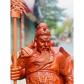 Mua Tượng quan công cầm đao đứng trên gốc cây tùng kt cao 70