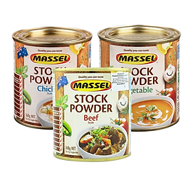 Combo 3 hộp Hạt nêm Massel Classic Powder Gà, Bò, Rau 100% (168g x 3) - Nhập khẩu Australia