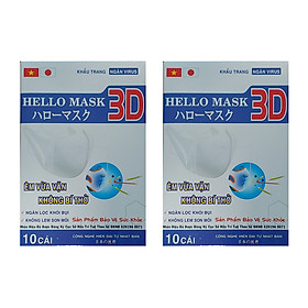 Combo 2 Hộp Khẩu Trang 3D Hello Mask (10 cái/hộp)