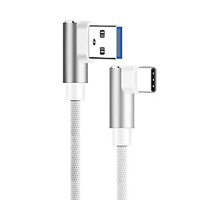 L Shape Type-C Cable L Shape Type-C Charging Line Cable Data Sync 3M Charger Accessories Anti-Breakage