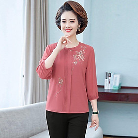 ️CÓ BIG SIZE️ÁO TRUNG NIÊN NỮ QUÝ PHÁI CHO CÁC BÀ CÁC MẸ ĐI TIỆC, ÁO SƠ MI TRUNG NIÊN CÁCH ĐIỆU U50 - U6- U70