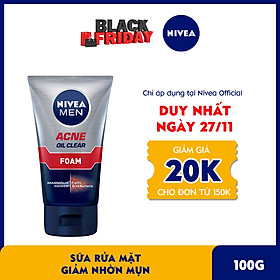 Sữa Rửa Mặt NIVEA MEN Giảm Nhờn Mụn (100G) - 82378