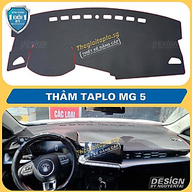 [MG-5.MG-HS.MG-ZS] Thảm taplo ô tô da cacbon,da vân gỗ,và tuyết nhung 3 lớp dày 1cm chống nắng cao cấp mới nhất - Nỉ đen