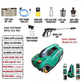 Mua Máy phun xịt rửa xe áp lực cao KAD-3500W công suất mạnh  điều chỉnh được áp lực phun  phù hợp cho mọi công việc  dây áp lực cao 15m chống xoắn  chống gập(giao màu ngẫu nhiên).