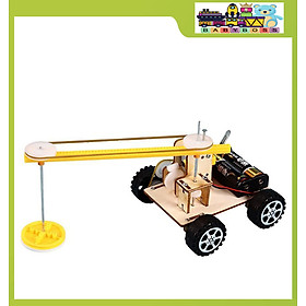 Đồ Chơi Lắp Ráp Robot Lau Nhà, Đồ Chơi Gỗ Xe Oto Quét Dọn, Đồ Chơi Khoa Học Tự Làm J-50 DIY Wood Steam - Chính Hãng BABYBOSS + Tặng Kèm 01 Tranh Ghép Bằng Gỗ