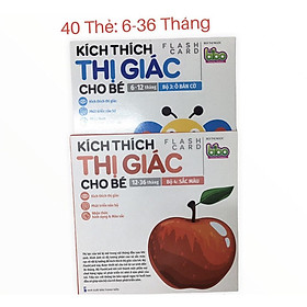 Trọn Bộ 40 Thẻ Học Thông Minh,Thẻ Học Kích Thích Thị Giác Phát Triển Trí Tuệ Toàn Diện Cho Bé Từ 6-36 Tháng