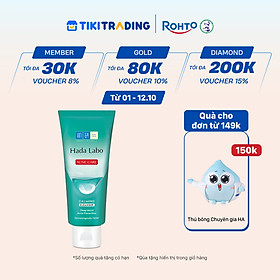 Sữa rửa mặt Hada Labo cho da dầu mụn, da nhạy cảm Hada Labo Acne Care Calming Cleanser 80g