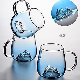 Cốc thuỷ tinh Borosilicate chịu nhiệt Decor núi Phú Sỹ
