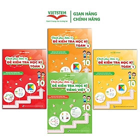 Combo 4 sách Chinh phục điểm 10 đề kiểm tra học kì Toán và Tiếng Việt 1