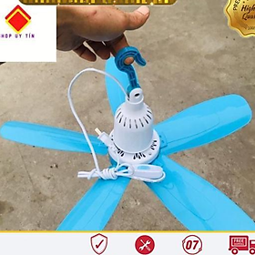 Mua Quạt trần mini quạt treo màn cực mát tiết kiệm điện màu xanh