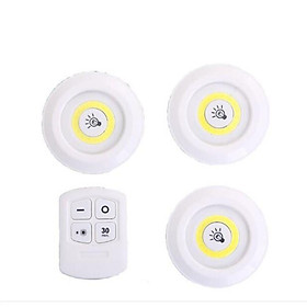  ĐÈN LED DÁN TƯỜNG THÔNG MINH PHÒNG NGỦ CẦU THANG - BỘ 3 BÓNG ĐÈN MINI ĐIỀU KHIỂN TỪ XA