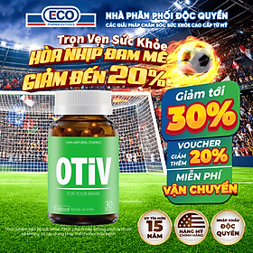 [Hộp 30v] Viên Uống Bổ Não OTIV Ecogreen Giảm Đau Đầu, Mất Ngủ, Tăng Trí Nhớ & Hoạt Huyết Não