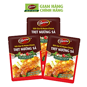 Combo 3 gói Xốt gia vị hoàn chỉnh Barona - Thịt Nướng Sả 80gr