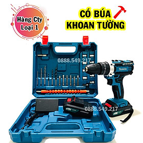 Máy Khoan Makita Dùng Pin 72V - Hàng Chuẩn Công Ty, Có Búa, 3 Chức Năng, Chuẩn Lõi Lõi Đồng, Chuyên Công Trình - Tặng Bộ 24 Món Phụ Kiện