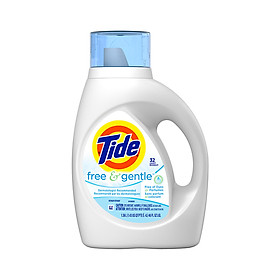 Nước giặt Tide Free&Gental Không Màu, Không Mùi Cho Da Nhạy Cảm dạng bình 1.4L