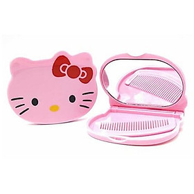 Gương lược bỏ túi mini Hello Kitty (giao màu ngẫu nhiên)