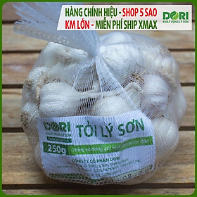 Tỏi Lý Sơn Dori - Loại tỏi nhiều tép - Túi lưới 250g