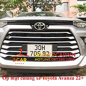 Ốp trang trí mặt ca lăng, calang, calăng DƯỚI xe TOYOTA AVANZA 2022, 2023 chất liệu INOX cao cấp
