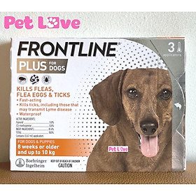 1 hộp Frontline Plus nhỏ gáy trị ve rận, bọ chét