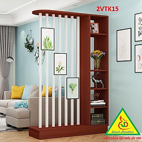 Mua Tủ kệ trang trí kiêm vách ngăn phòng khách   nhà bếp 2VTK15 - Nội thất lắp ráp Viendong Adv