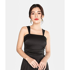HNOSS Đầm 2 dây nhún lưng 80% Polyester 20% Coton BAS12009047NM
