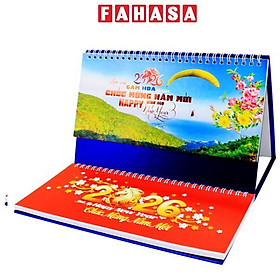 Lịch Để Bàn 2 Lò Xo - Non Sông Gấm Hoa - NST 74B