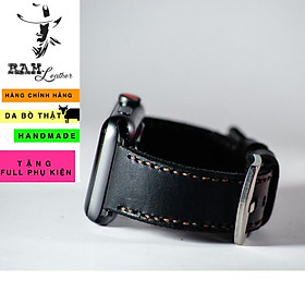 Dây đồng hồ RAM Leather cho casio ae1200 da bò đen - RAM bundstrap b1 black