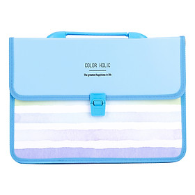 Cặp Học Sinh 2 Ngăn Deli CZ64902 - Kẻ Màu (Giao Màu Ngẫu Nhiên)