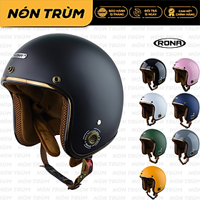 Mũ bảo hiểm 3/4 RONA R8 freesize vòng đầu 55-59cm phù hợp cho nam và nữ đi xe máy