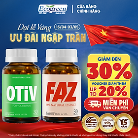 Combo Bảo Vệ Não Bộ Và Tim Mạch Ecogreen Hỗ Trợ Điều Hòa Mỡ Máu, Huyết Áp (Dùng 1 Tháng)