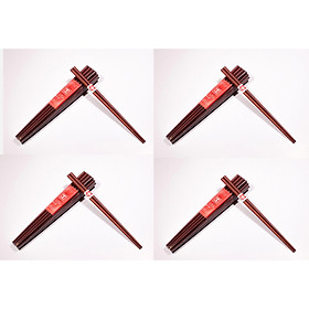 Mua COMBO 4 BỘ 40 ĐÔI ĐŨA ĂN CAO CẤP ĐŨA ĐẸP ĐŨA SẠCH GỖ CẨM