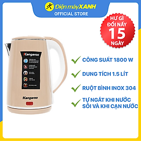 Mua Bình đun siêu tốc Kangaroo 1.5 lít KG-18K1 - Hàng chính hãng