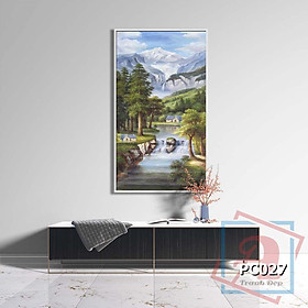 Mua Tranh canvas phong cách sơn dầu - Phong cảnh Thác nước - PC027