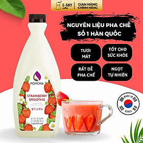 Mứt Dâu Tây POMONA Strawberry Smoothie Pha Chế Hàn Quốc Chai 2kg