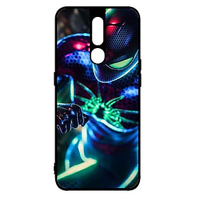 Ốp Lưng in cho Oppo F11 Pro Mẫu Người Nhện Nền Neon - Hàng Chính Hãng