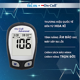 Máy Đo Đường Huyết On Call Advanced Độ Chính Xác Cao, Cho Kết Quả Sau 5 Giây - Chưa Có Que Thử