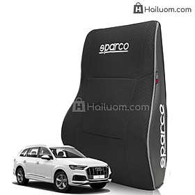 Gối Tựa Lưng ô tô AUDI Q7 Cao Cấp Sparco Italy - Dáng Thể Thao Công Thái Học - Vân Carbon