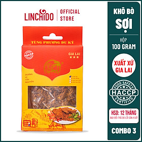 [ COMBO 3 HỘP ] Khô Bò Sợi _ Tùng Phương Du Ký _ Loại 100 Gram