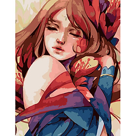 Mua Tranh sơn dầu số hoá tự tô có khung 40x50 cm nàng thơ nhiều mẫu - DZ758
