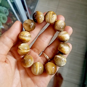 Vòng tay chuỗi đá phong thủy mắt hổ vàng